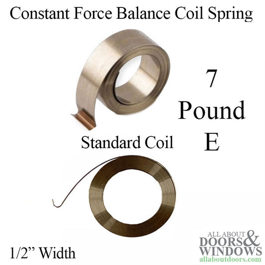 1/2" Constant Force Balance Coil Spring E #7 pound