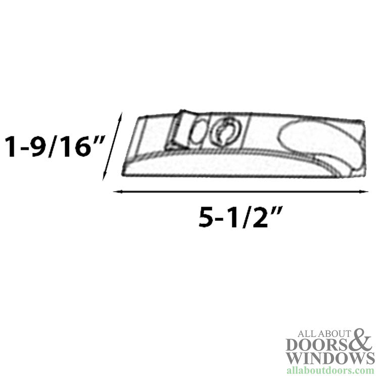 Marvin Folding Hardware Cover, Casemaster & Awning Window - Satin Nickel - Marvin Folding Hardware Cover, Casemaster & Awning Window - Satin Nickel