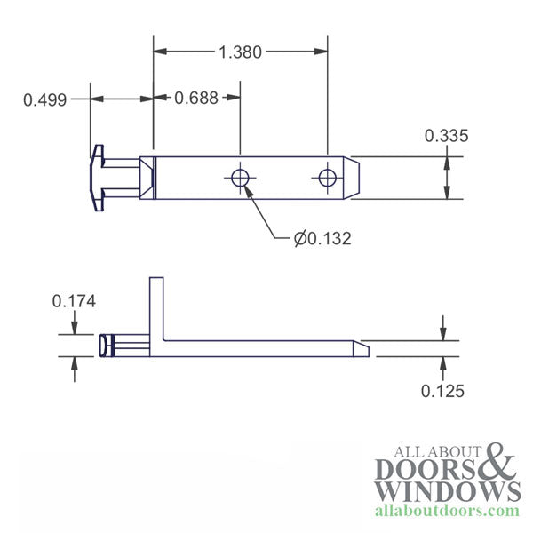 Pivot Bar, 2-1/8