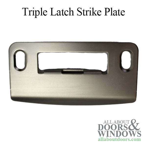 Multipoint lock strike plate, Adjustable tab - Brushed Nickel - Multipoint lock strike plate, Adjustable tab - Brushed Nickel