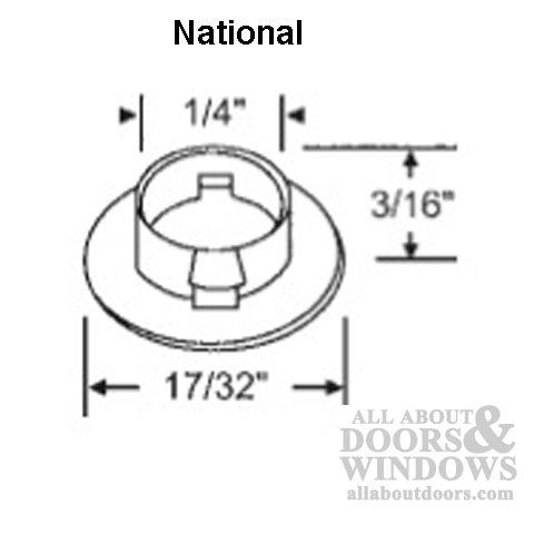 National Bushing,  1/4 I.D. ,   Nylon Grommet  ( Nylinder ) - National Bushing,  1/4 I.D. ,   Nylon Grommet  ( Nylinder )