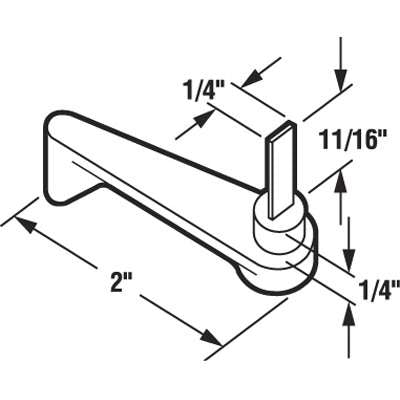 Thumbturn with Steel Pin for Sliding Patio Doors - Thumbturn with Steel Pin for Sliding Patio Doors