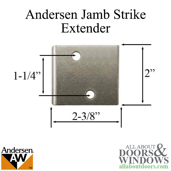 Andersen Jamb Strike Extender, 2-3/8