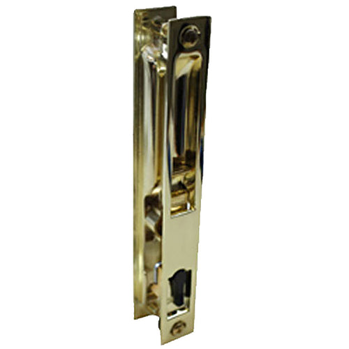 Handle set (keyed) 6-5/8 - Brass Plated - Handle set (keyed) 6-5/8 - Brass Plated