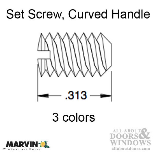 Set Screw for Curved Handle, Casemaster / Awning