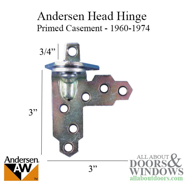 Andersen Window - Head Hinge, Primed Casement, Head - Left Hand (1960 to 1974) - Andersen Window - Head Hinge, Primed Casement, Head - Left Hand (1960 to 1974)