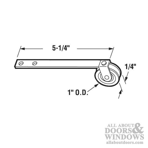 Straight Spring Tension Roller Assembly with 1 Inch Nylon Wheel for Sliding Screen Door - Straight Spring Tension Roller Assembly with 1 Inch Nylon Wheel for Sliding Screen Door