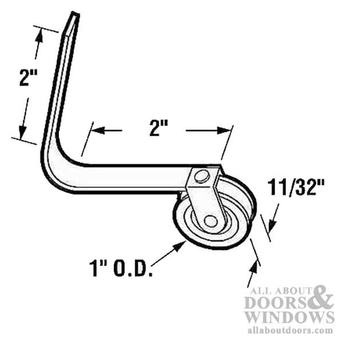 Spring Roller Assembly with 1 Inch Nylon Wheel for Sliding Screen Door - Spring Roller Assembly with 1 Inch Nylon Wheel for Sliding Screen Door