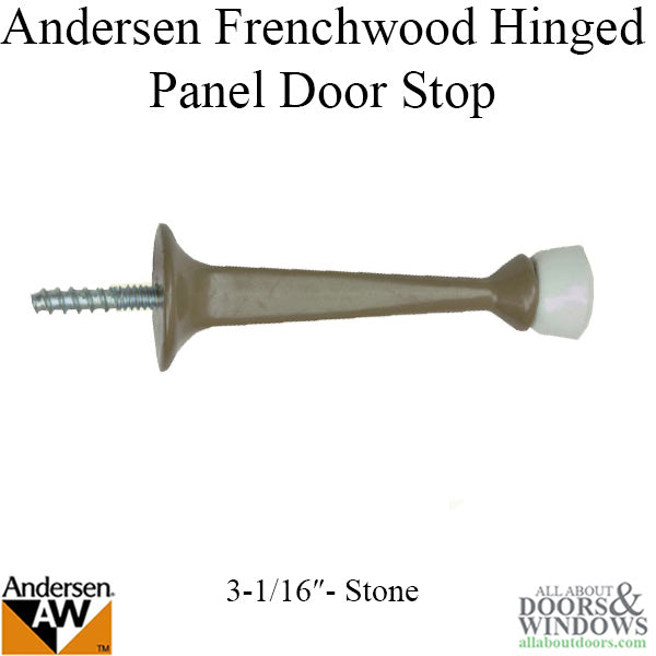 Andersen 3-1/16 Inch Panel Door Stop for 400 Series Frenchwood Hinged Door - Stone - Andersen 3-1/16 Inch Panel Door Stop for 400 Series Frenchwood Hinged Door - Stone