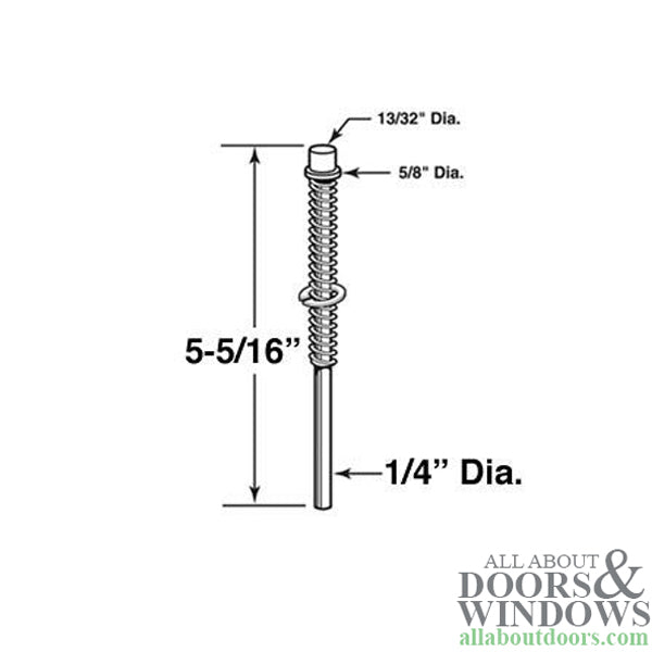 Leigh Top Pivot Rod, 1/4 Diameter , Guide Pin  w/ Plastic Cap & Spring - Leigh Top Pivot Rod, 1/4 Diameter , Guide Pin  w/ Plastic Cap & Spring