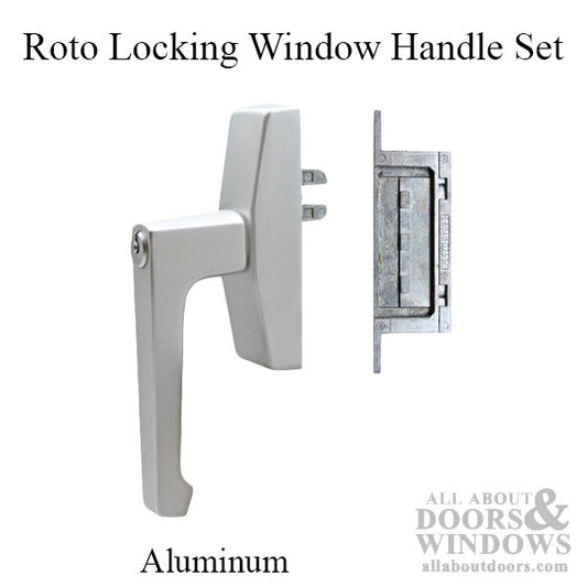 Roto Locking Window Handle, Keyed - Aluminum