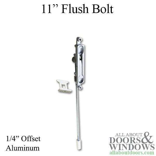 Flush Bolt 11 inch, 1/4bs Commercial Doors Hardware - Aluminum - Flush Bolt 11 inch, 1/4bs Commercial Doors Hardware - Aluminum