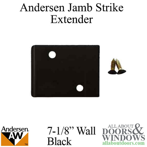 Andersen Jamb Strike Extender For Hinged Doors 3 Inch Black Strike Extender - Andersen Jamb Strike Extender For Hinged Doors 3 Inch Black Strike Extender