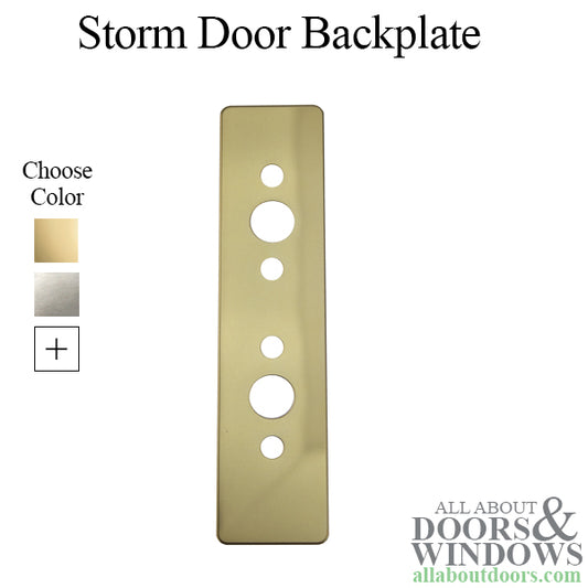 Backplate for Storm Door Hardware