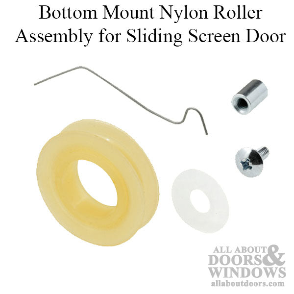 Bottom Mount Nylon Roller Assembly for Sliding Screen Door - Bottom Mount Nylon Roller Assembly for Sliding Screen Door