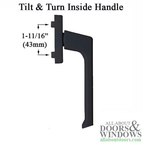 Tilt & Turn Dirigent-F Inside Handle, No Spindle - Choose Color - Tilt & Turn Dirigent-F Inside Handle, No Spindle - Choose Color