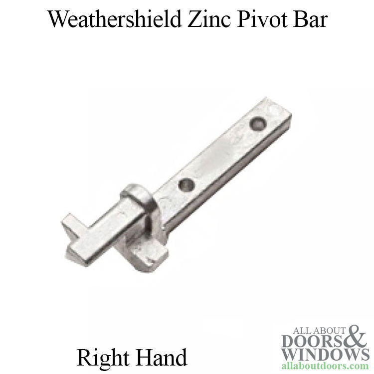 Weathershield Visions 3000 Zinc Pivot Bar, Right Hand - Weathershield Visions 3000 Zinc Pivot Bar, Right Hand