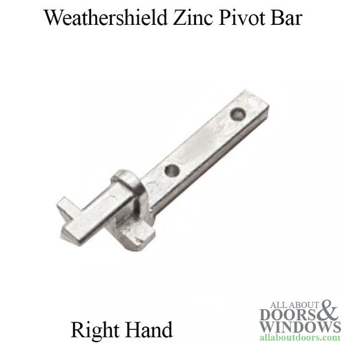 Weathershield Visions 3000 Zinc Pivot Bar, Right Hand - Weathershield Visions 3000 Zinc Pivot Bar, Right Hand