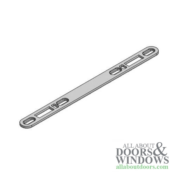 Flat Strike / Keeper, Dual Point, Double Hole 3/4 x 10  - Yellow Dichromate Steel - Flat Strike / Keeper, Dual Point, Double Hole 3/4 x 10  - Yellow Dichromate Steel