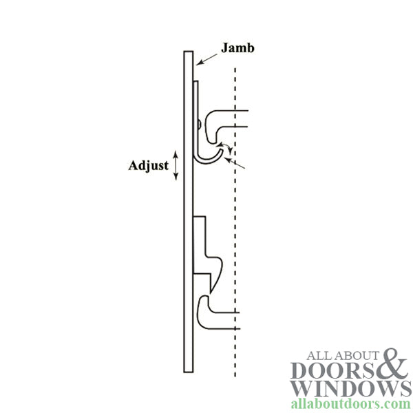 Heavy Duty 1-7/16 Inch Steel Latch Strike for Sliding Screen Door - Heavy Duty 1-7/16 Inch Steel Latch Strike for Sliding Screen Door