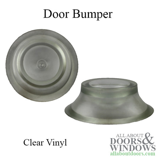 Door Bumper 0.75 Inch Projection Clear Vinyl