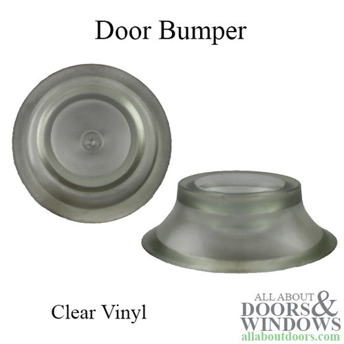 Door Bumper 0.75 Inch Projection Clear Vinyl - Door Bumper 0.75 Inch Projection Clear Vinyl