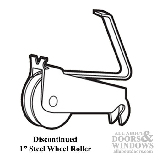 DISCONTINUED Spring Tension Roller Assembly with 1 Inch Nylon Wheel for Sliding Screen Door - DISCONTINUED Spring Tension Roller Assembly with 1 Inch Nylon Wheel for Sliding Screen Door