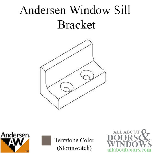 Andersen Tilt-Wash (DC) and Tilt-Wash (TW) Windows - Bracket w/screws - Sill (Stormwatch) - Terratone