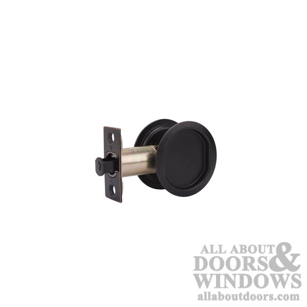 Weslock Passage Pocket Door Lock with Adjustable Backset & Full Lip Strike Oil Rubbed Bronze Finish - Weslock Passage Pocket Door Lock with Adjustable Backset & Full Lip Strike Oil Rubbed Bronze Finish