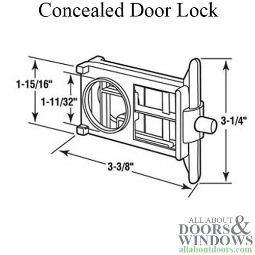 Concealed Door Lock for Bathroom Partitions 1 Inch Door - Concealed Door Lock for Bathroom Partitions 1 Inch Door