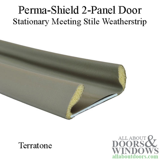 Andersen Perma-Shield 2-Panel Gliding Door Stationary Meeting Stile Weatherstrip - Terratone