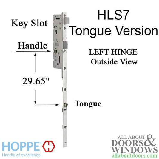 Hoppe HLS7 Tongue Active Gear, 45/92, Tongue @ 29.65", Left Hand