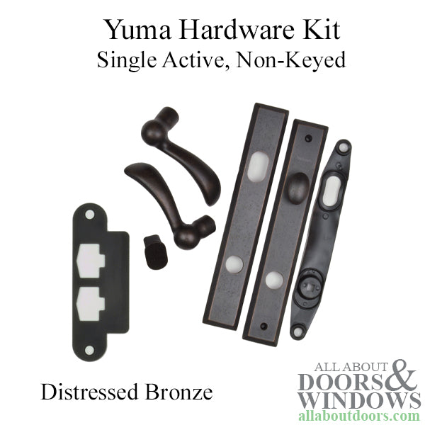 Andersen Yuma Single Door Hardware Kit - Active, Non-Keyed - Distressed Bronze - Andersen Yuma Single Door Hardware Kit - Active, Non-Keyed - Distressed Bronze