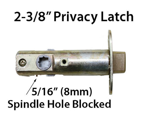 Privacy Spring Latch, 2-3/8 Backset, 8mm Hub - Privacy Spring Latch, 2-3/8 Backset, 8mm Hub