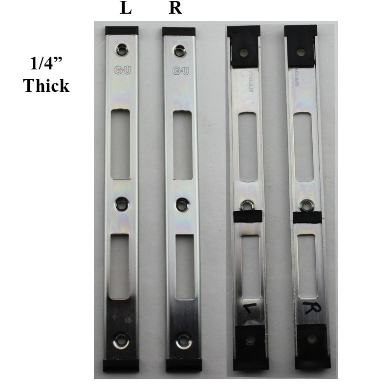 Strike Plate, Raised Latch & Deadbolt,  24mm x 227mm x 6mm - Left - Strike Plate, Raised Latch & Deadbolt,  24mm x 227mm x 6mm - Left
