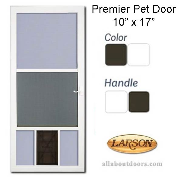 Larson Premier Pet View Storm Door, 10x17 Flap Opening - Larson Premier Pet View Storm Door, 10x17 Flap Opening