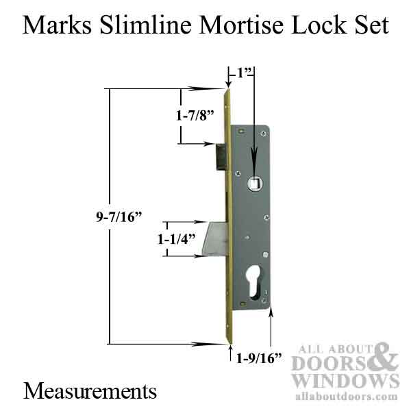 Lock Body Case, Marks Slimline 25mm Backset, Choose Color - Lock Body Case, Marks Slimline 25mm Backset, Choose Color