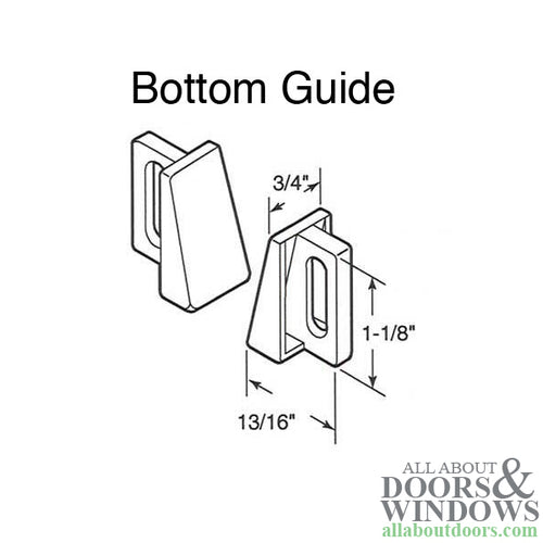 Nylon Bottom Guide for Pocket Door - Nylon Bottom Guide for Pocket Door