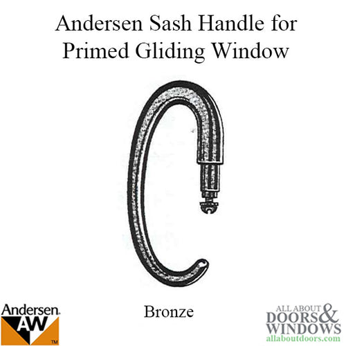 Andersen Sash Handle for Primed Gliding Window (1965-1971) - Bronze - Andersen Sash Handle for Primed Gliding Window (1965-1971) - Bronze