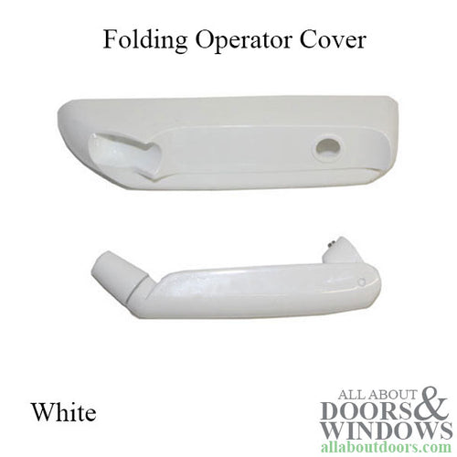 Cover and Handle, Folding Left Hand - White - Cover and Handle, Folding Left Hand - White