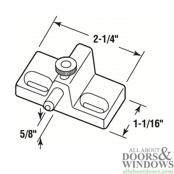 Patio Door Slide Bolt Lock - White - Patio Door Slide Bolt Lock - White