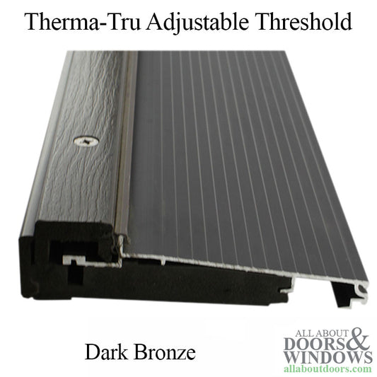 Tru-Defense Composite / Aluminum Threshold, 36" Adjustable Oak Cap, 6-9/16" Wall, 7-5/8" Width - Bronze Finish