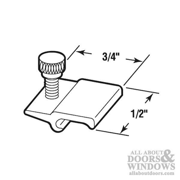 Storm Door Panel Clip with Thumb Screw - Storm Door Panel Clip with Thumb Screw