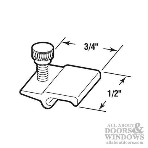 Storm Door Panel Clip with Thumb Screw - Storm Door Panel Clip with Thumb Screw