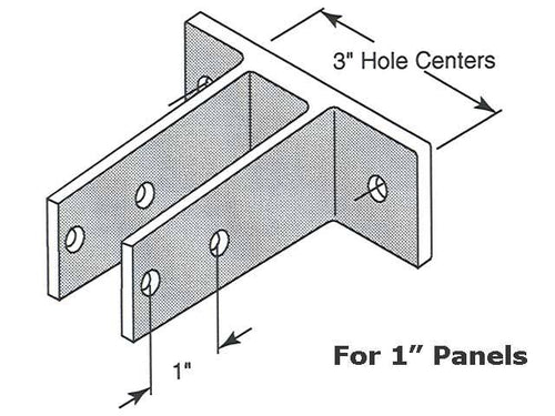 Urinal Screen Wall Bracket - 1 Inch Panels - Urinal Screen Wall Bracket - 1 Inch Panels