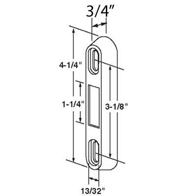 Strike Plate Keeper Raised 3/4
