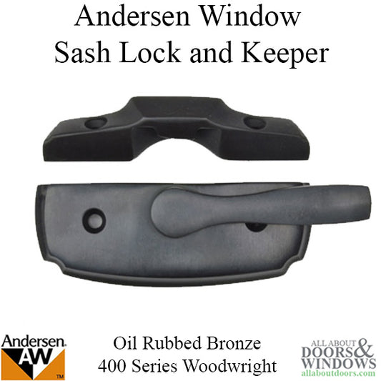 Andersen Woodwright Double Hung Windows Sash Lock & Keeper Set - Oil Rubbed Bronze