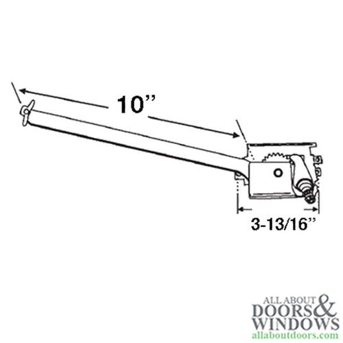Pella Egress Casement window Operator, Straight arm - Left Hand - Pella Egress Casement window Operator, Straight arm - Left Hand