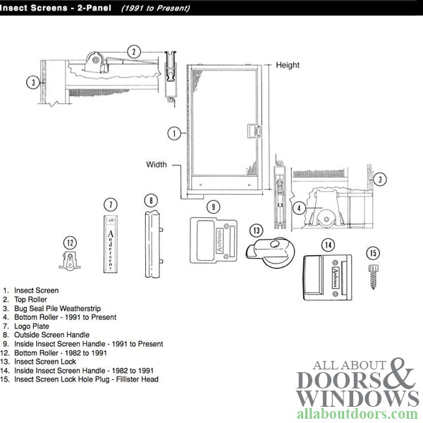 Andersen Screen Door Latch For Andersen Patio Doors Forest Green Screen Latch - Andersen Screen Door Latch For Andersen Patio Doors Forest Green Screen Latch