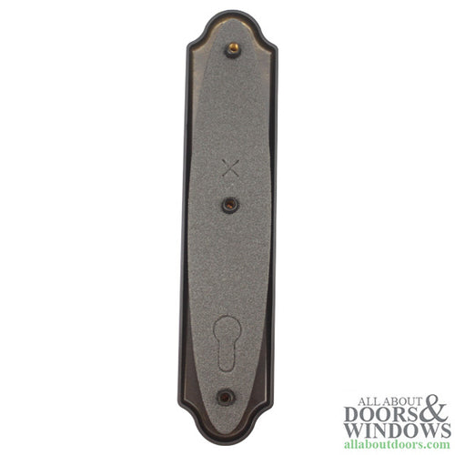 HOPPE Wide Traditional Exterior Backplate M3965N for Active Handlesets - Matte Black - HOPPE Wide Traditional Exterior Backplate M3965N for Active Handlesets - Matte Black